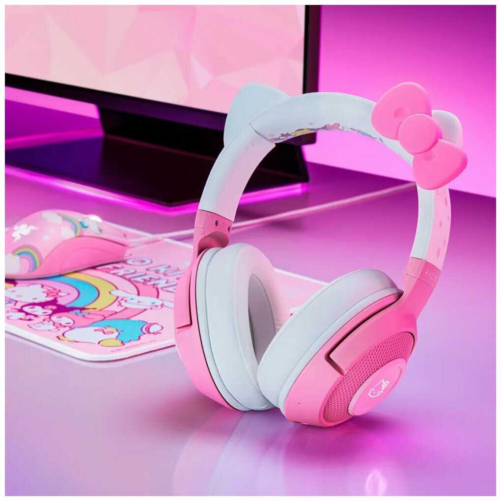 Беспроводные наушники razer kraken bt kitty edition quartz